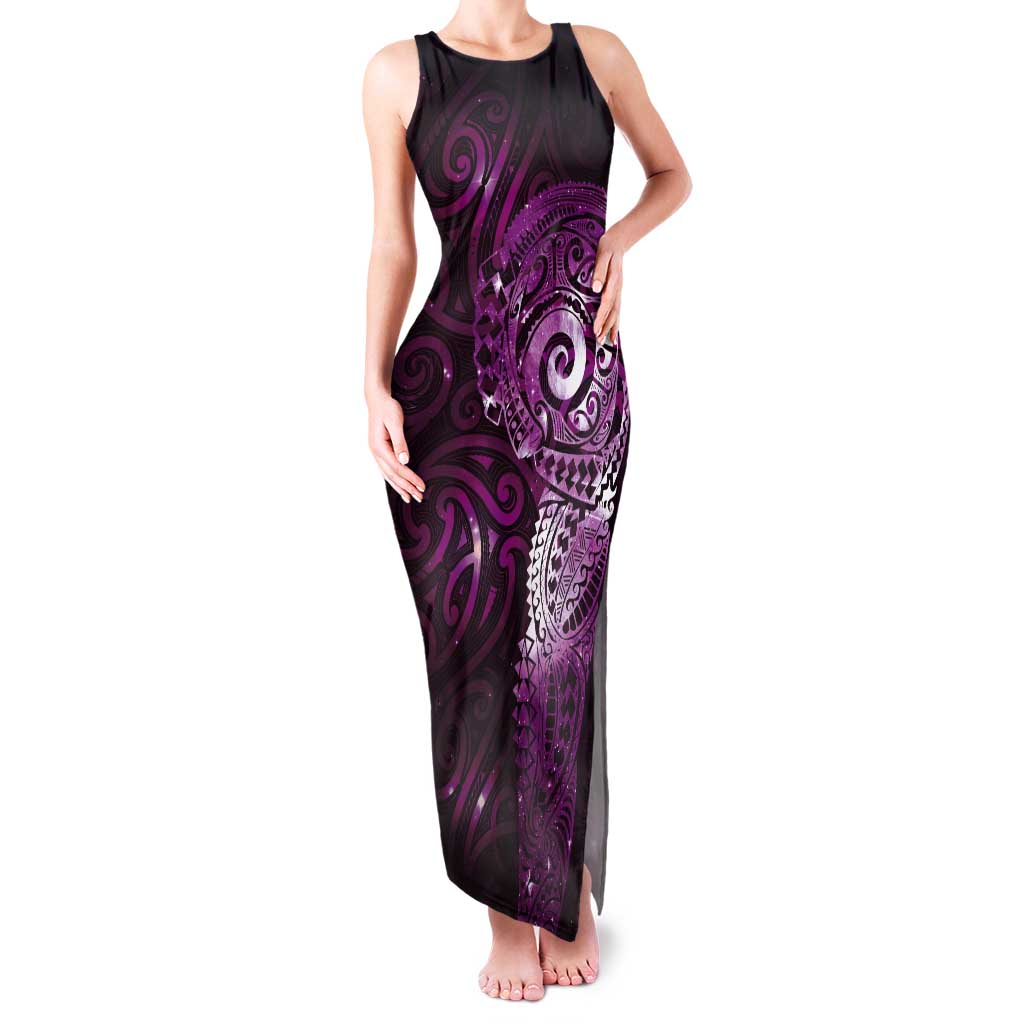 Matariki New Zealand Maori Koru Art Tattoo Tank Maxi Dress New Year Galaxy Pink Sky Style