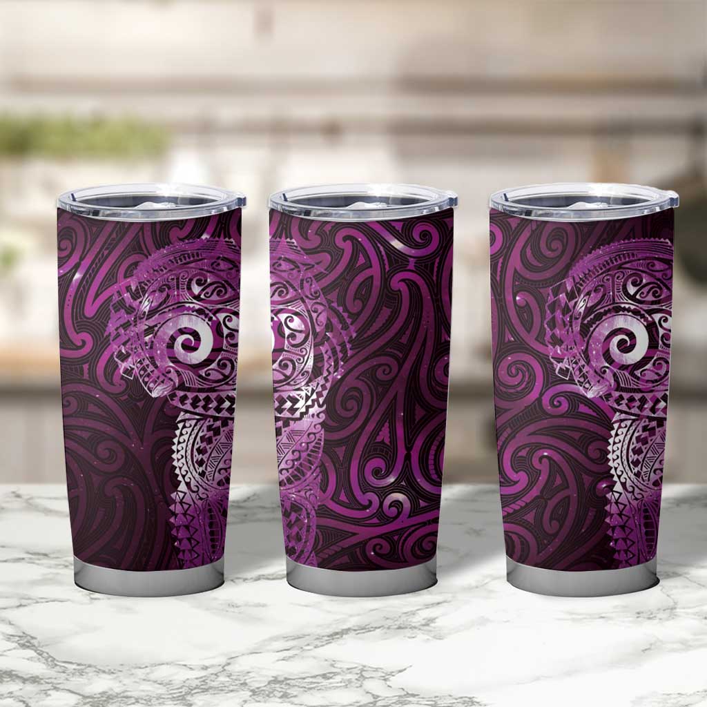 Matariki New Zealand Maori Koru Art Tattoo Tumbler Cup New Year Galaxy Pink Sky Style