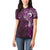 Matariki New Zealand Maori Koru Art Tattoo Women Polo Shirt New Year Galaxy Pink Sky Style