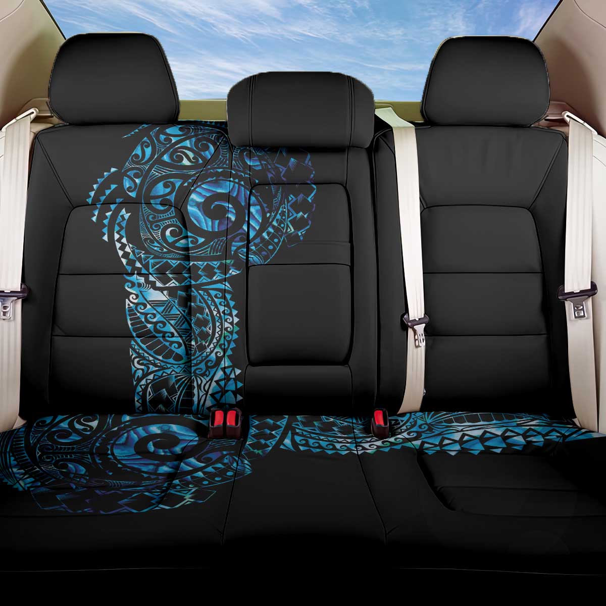 New Zealand Maori Koru Art Traditional Tattoo Back Car Seat Cover Paua Shell
