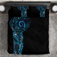 New Zealand Maori Koru Art Traditional Tattoo Bedding Set Paua Shell