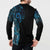 New Zealand Maori Koru Art Traditional Tattoo Button Sweatshirt Paua Shell