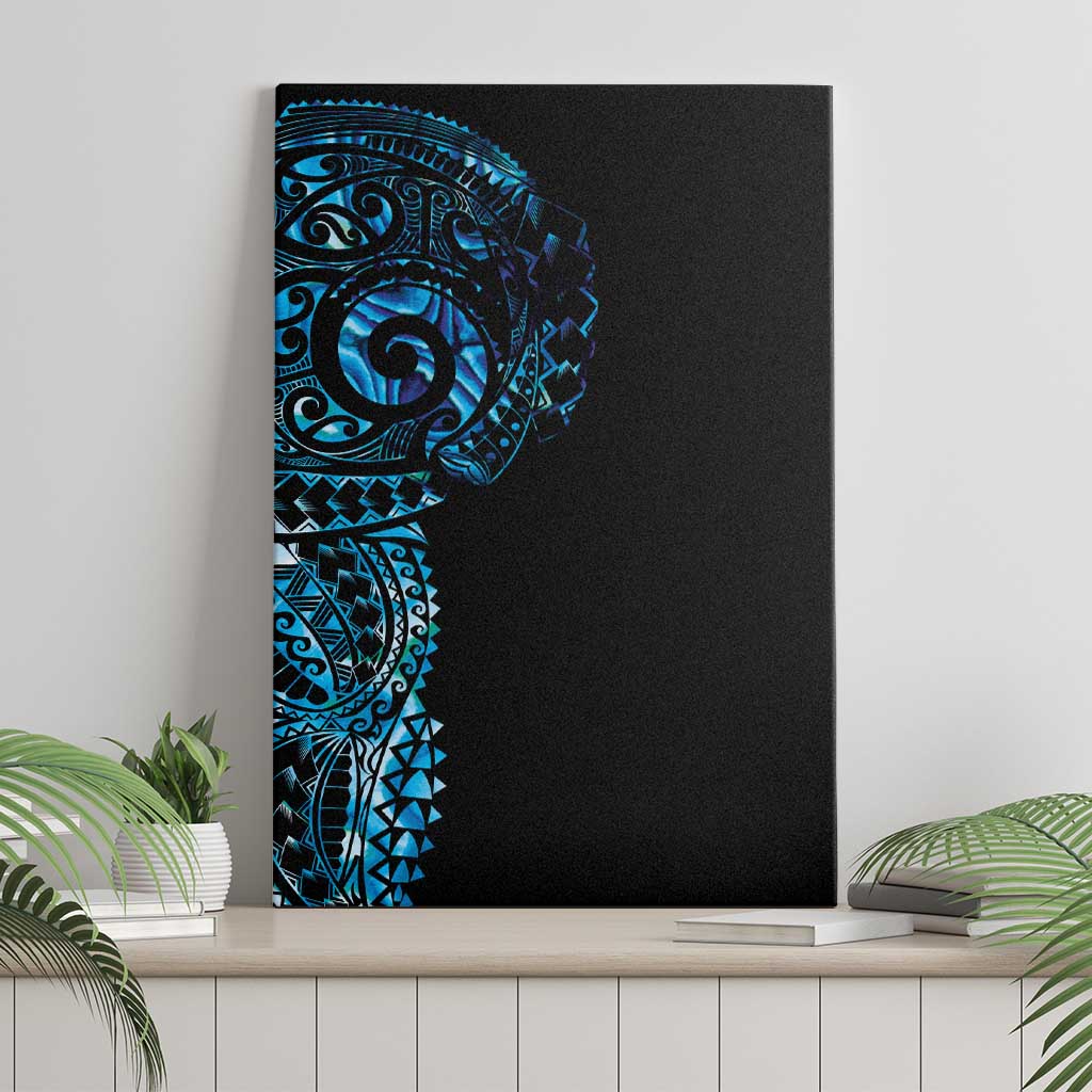New Zealand Maori Koru Art Traditional Tattoo Canvas Wall Art Paua Shell