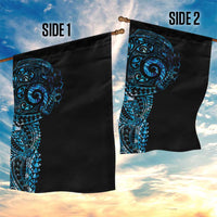 New Zealand Maori Koru Art Traditional Tattoo Garden Flag Paua Shell