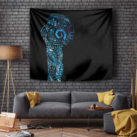 New Zealand Maori Koru Art Traditional Tattoo Tapestry Paua Shell