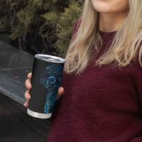 New Zealand Maori Koru Art Traditional Tattoo Tumbler Cup Paua Shell