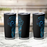 New Zealand Maori Koru Art Traditional Tattoo Tumbler Cup Paua Shell