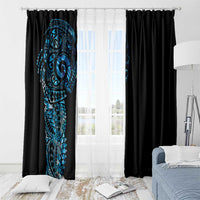 New Zealand Maori Koru Art Traditional Tattoo Window Curtain Paua Shell