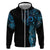 New Zealand Maori Koru Art Traditional Tattoo Zip Hoodie Paua Shell