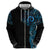 New Zealand Maori Koru Art Traditional Tattoo Zip Hoodie Paua Shell
