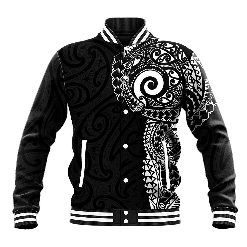 New Zealand Maori Koru Art Traditional Tattoo Baseball Jacket Simple Style