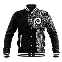 New Zealand Maori Koru Art Traditional Tattoo Baseball Jacket Simple Style