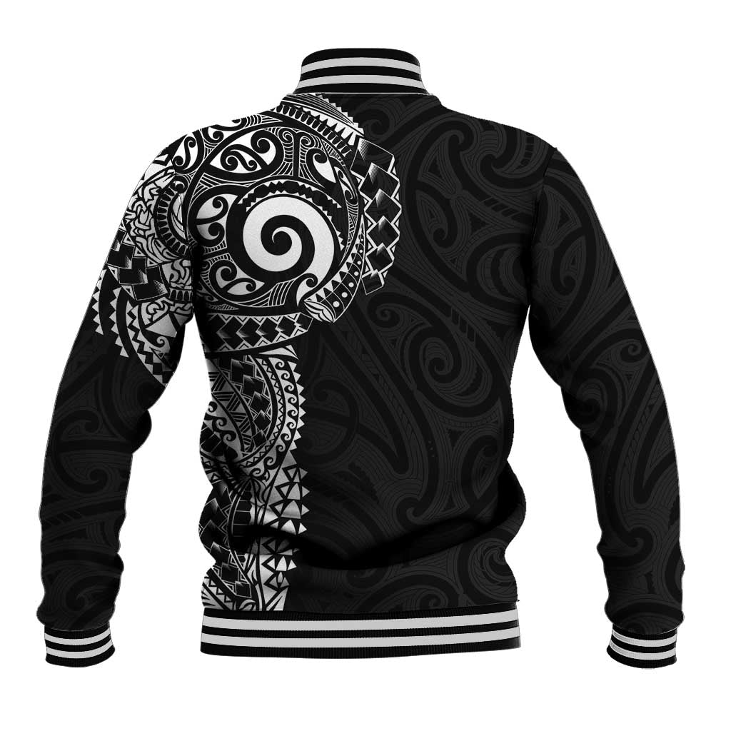 New Zealand Maori Koru Art Traditional Tattoo Baseball Jacket Simple Style