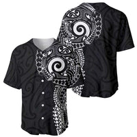 New Zealand Maori Koru Art Traditional Tattoo Baseball Jersey Simple Style