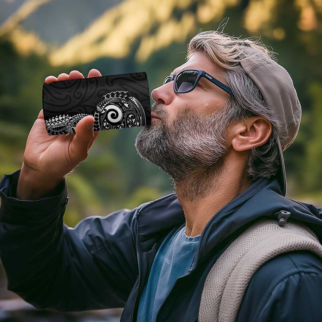 New Zealand Maori Koru Art Traditional Tattoo 4 in 1 Can Cooler Tumbler Simple Style