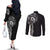 New Zealand Maori Koru Art Traditional Tattoo Couples Matching Off The Shoulder Long Sleeve Dress and Long Sleeve Button Shirt Simple Style