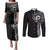 New Zealand Maori Koru Art Traditional Tattoo Couples Matching Puletasi and Long Sleeve Button Shirt Simple Style