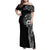 New Zealand Maori Koru Art Traditional Tattoo Family Matching Off Shoulder Maxi Dress and Hawaiian Shirt Simple Style