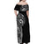 New Zealand Maori Koru Art Traditional Tattoo Family Matching Off Shoulder Maxi Dress and Hawaiian Shirt Simple Style