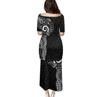 New Zealand Maori Koru Art Traditional Tattoo Family Matching Puletasi and Hawaiian Shirt Simple Style