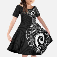 New Zealand Maori Koru Art Traditional Tattoo Family Matching Tank Maxi Dress and Hawaiian Shirt Simple Style