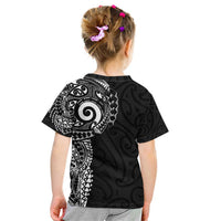 New Zealand Maori Koru Art Traditional Tattoo Kid T Shirt Simple Style