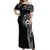 New Zealand Maori Koru Art Traditional Tattoo Off Shoulder Maxi Dress Simple Style