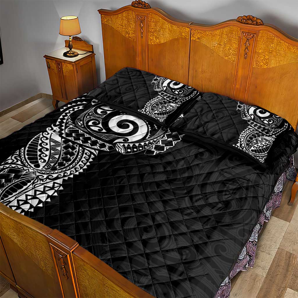 New Zealand Maori Koru Art Traditional Tattoo Quilt Bed Set Simple Style