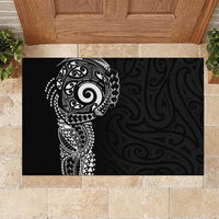 New Zealand Maori Koru Art Traditional Tattoo Rubber Doormat Simple Style