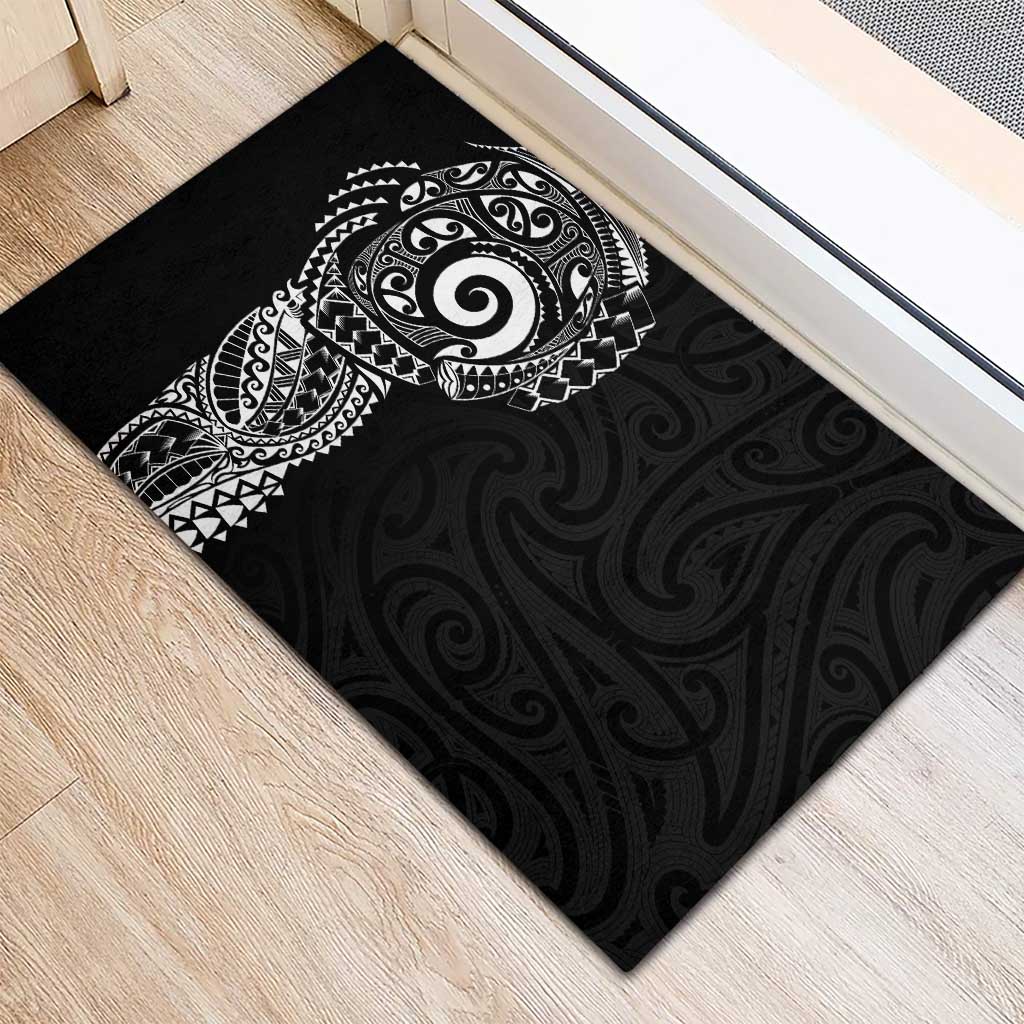 New Zealand Maori Koru Art Traditional Tattoo Rubber Doormat Simple Style