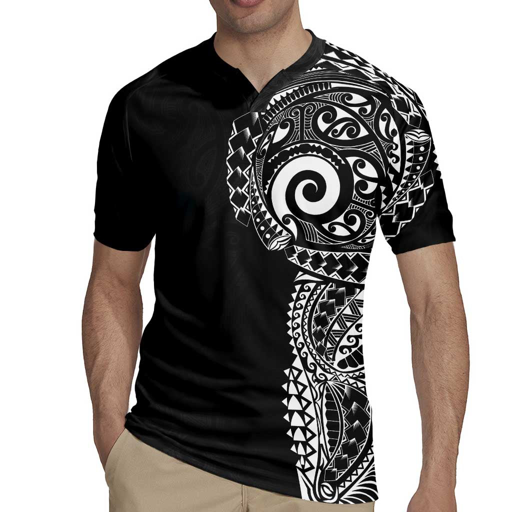 New Zealand Maori Koru Art Traditional Tattoo Rugby Jersey Simple Style