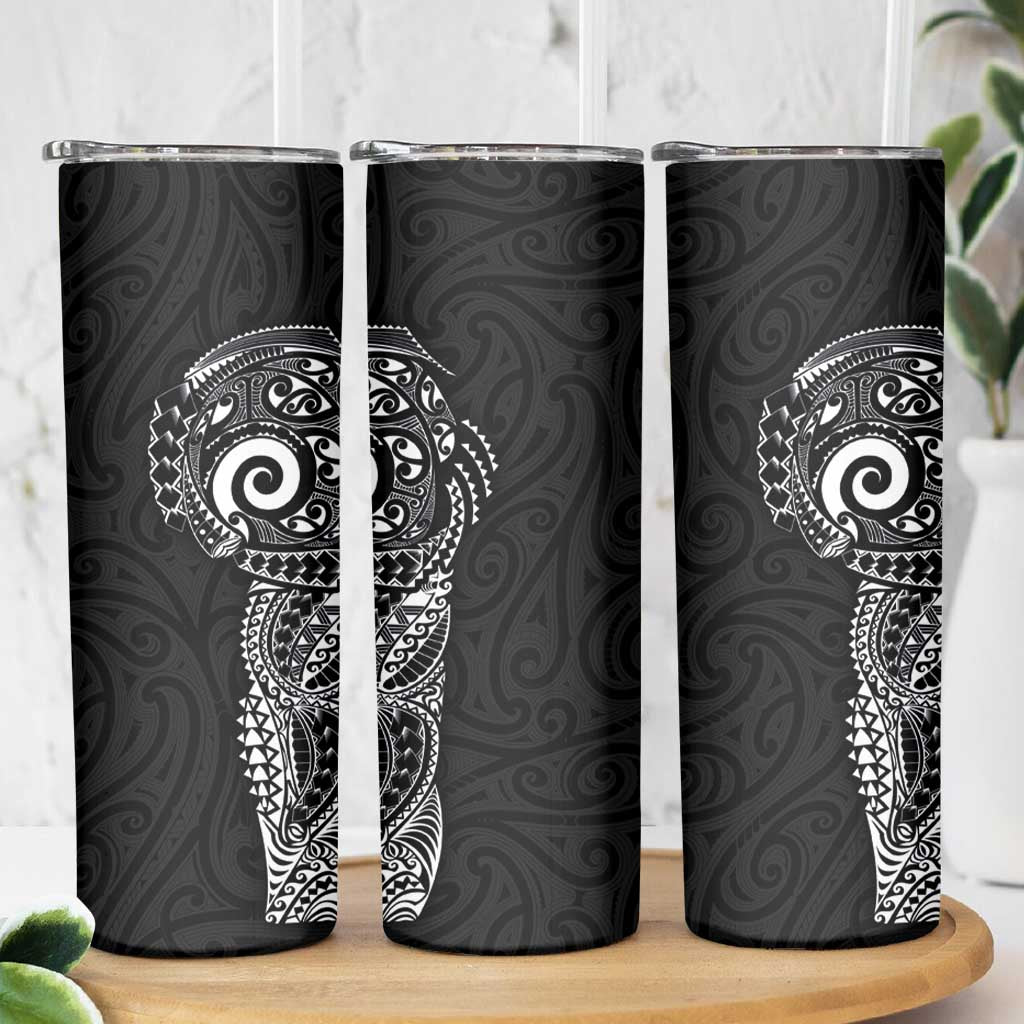 New Zealand Maori Koru Art Traditional Tattoo Skinny Tumbler Simple Style
