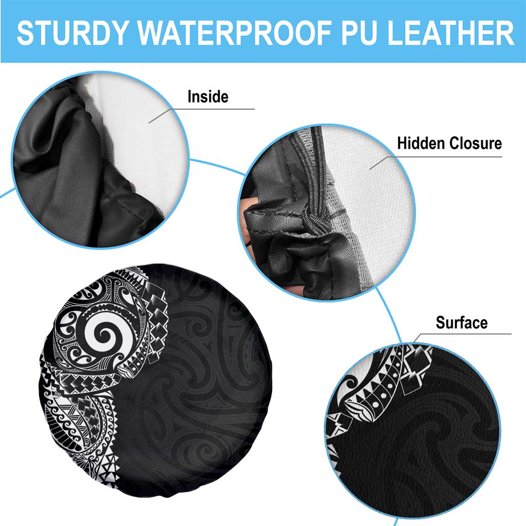 New Zealand Maori Koru Art Traditional Tattoo Spare Tire Cover Simple Style