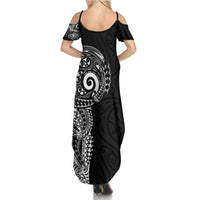 New Zealand Maori Koru Art Traditional Tattoo Summer Maxi Dress Simple Style