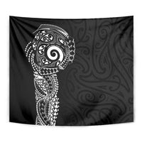 New Zealand Maori Koru Art Traditional Tattoo Tapestry Simple Style