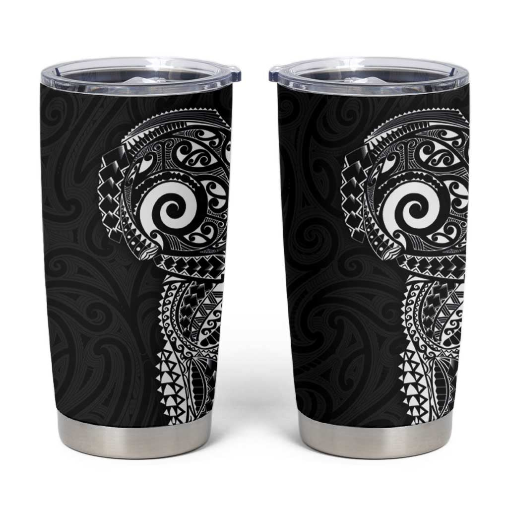 New Zealand Maori Koru Art Traditional Tattoo Tumbler Cup Simple Style