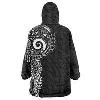 New Zealand Maori Koru Art Traditional Tattoo Wearable Blanket Hoodie Simple Style