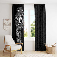 New Zealand Maori Koru Art Traditional Tattoo Window Curtain Simple Style