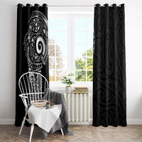 New Zealand Maori Koru Art Traditional Tattoo Window Curtain Simple Style