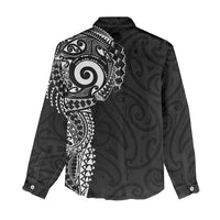 New Zealand Maori Koru Art Traditional Tattoo Women Casual Shirt Simple Style