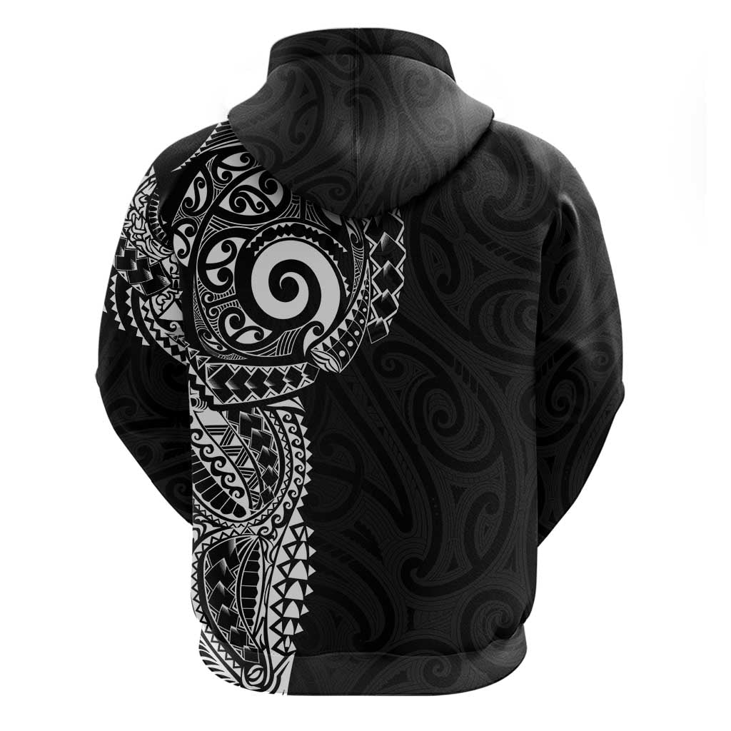 New Zealand Maori Koru Art Traditional Tattoo Zip Hoodie Simple Style