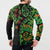 New Zealand Koru Plants and Pohutukawa Button Sweatshirt Maori Tattoo Pattern