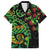New Zealand Koru Plants and Pohutukawa Family Matching Puletasi and Hawaiian Shirt Maori Tattoo Pattern