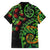 New Zealand Koru Plants and Pohutukawa Family Matching Puletasi and Hawaiian Shirt Maori Tattoo Pattern