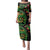 New Zealand Koru Plants and Pohutukawa Family Matching Puletasi and Hawaiian Shirt Maori Tattoo Pattern