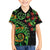 New Zealand Koru Plants and Pohutukawa Family Matching Puletasi and Hawaiian Shirt Maori Tattoo Pattern