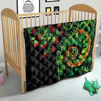 New Zealand Koru Plants and Pohutukawa Quilt Maori Tattoo Pattern