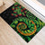 New Zealand Koru Plants and Pohutukawa Rubber Doormat Maori Tattoo Pattern