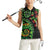 New Zealand Koru Plants and Pohutukawa Women Sleeveless Polo Shirt Maori Tattoo Pattern