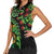 New Zealand Koru Plants and Pohutukawa Women Sleeveless Polo Shirt Maori Tattoo Pattern